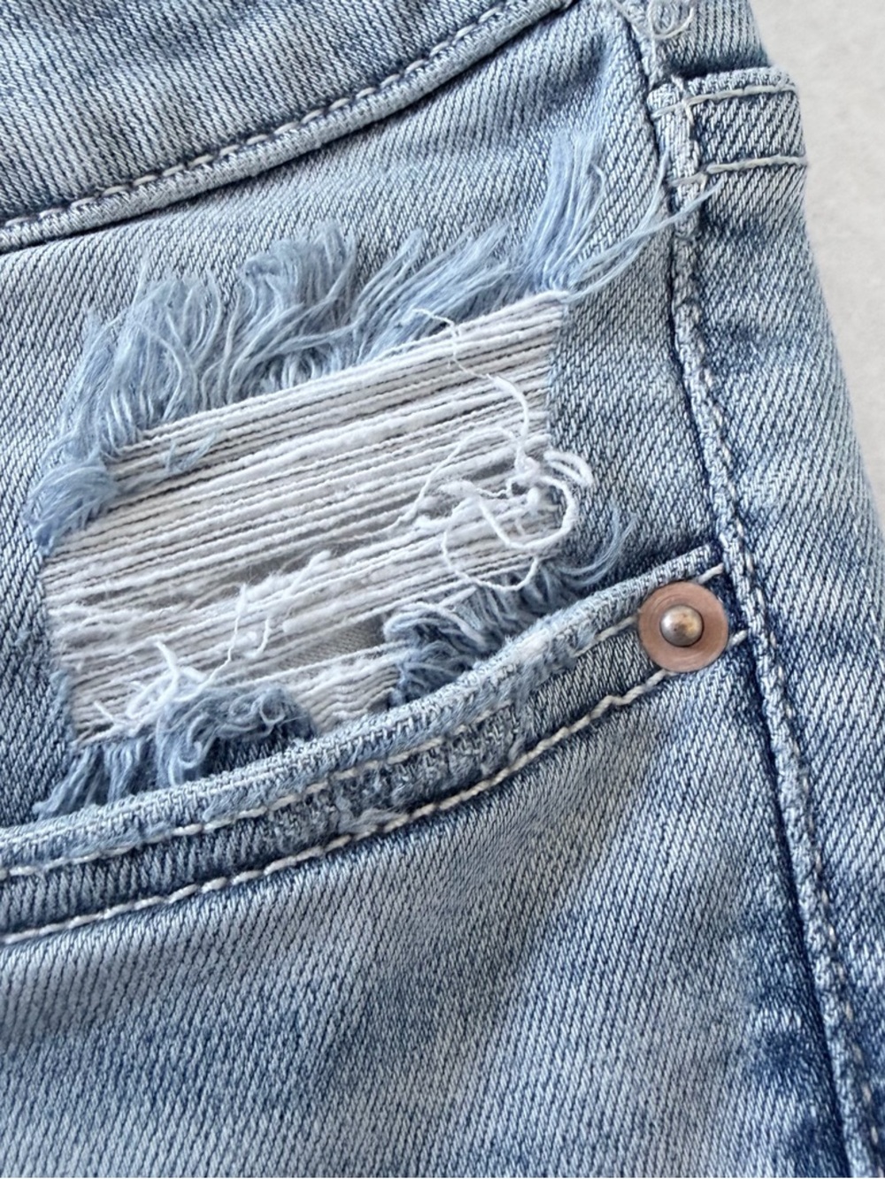 BKE Stella Light Wash Slim Fit Low Rise Denim Shorts - Picture 8 of 12